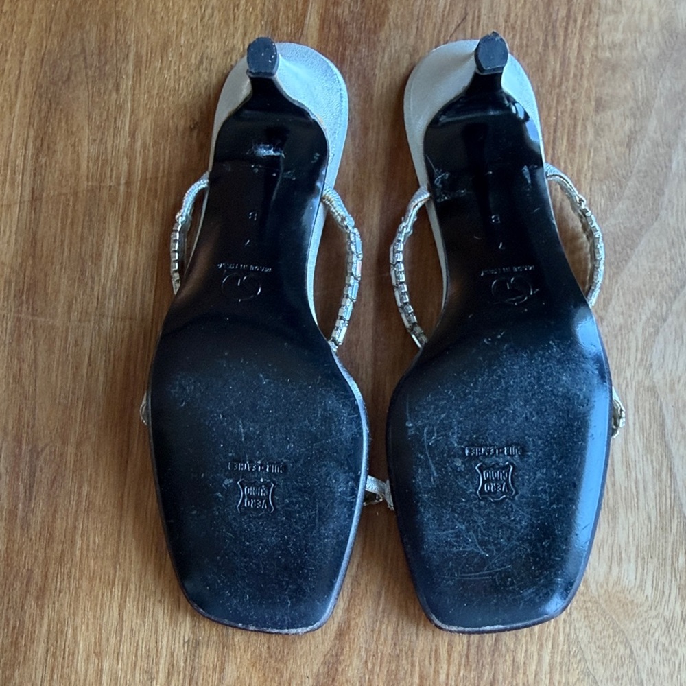St. John Women's Shimmering Silver Sandals - Picture 4 of 5